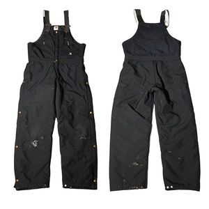 Vintage Carhartt Quilted Bib Overalls Black